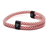 KAROO EARTH JEWELLERY Unisex Rope Bracelet | Adjustable Paracord Durable Waterproof | Nautical Braided Surfer (Red & White)