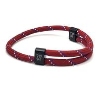 Karoo Earth Unisex Rope Bracelet | Adjustable Paracord Durable Waterproof Bracelet | Nautical Braided Surfer Bracelet (Red Ensign)