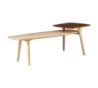 karot wooden coffee table in gold and light grey