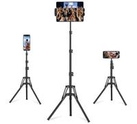 Karoten iPad Tripod Stand, 63" Height Adjustable Floor Stand with 360° Rotating Tablet Tripod Stand for iPad Pro, Air, Mini & Tablets 4.7-13.5"
