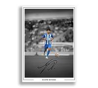 Karou Mitoma Signed Photo Brighton Poster Print Autograph Framed Memorabilia Gift (A4 Poster Only)