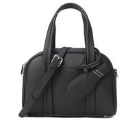 Karoukee Elegant Shoulder Bag for Women Genuine Leather Purse Ladies Small Dome Crossbody Bag Solid Color Top-handle Handbag