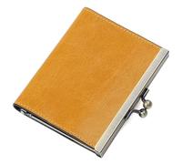 Karoukee Genuine Leather RFID Blocking Credit Card Holder for Women, Slim Kiss-Lock Card Case with 9 Slots for Cards & Cash