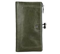 Karoukee Large Bifold Wallet for Women Ladies Leather Phone Purse Handbag with Kiss-Lock Pocket RFID Blocking Card Holder