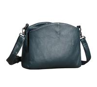 Karoukee Pebbled Leather Shoulder Bag for Women - Spacious Medium Crossbody Purse, Simple Solid Color Handbag with 2 Removable Strap(Short & Adjustable), 4 Separate Pockets - Dark Blue