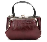 Karoukee Womens Genuine Leather Coin Purse Ladies Vintage Style Wallet with Top Handle Change Purse with 2 Separate Pockets