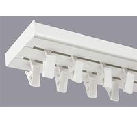 KARPOL Double Curtain Rail Track PCV Ceiling SET with CLIPS 400cm