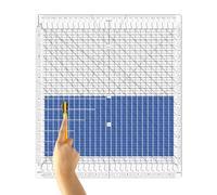 Karpoulra Quilting Ruler - Large Size 12 * 12" Slotted Stripology Ruler for Quilting and Sewing - Acrylic Material - Molded Plastic Construction