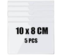 KARRETVENT 5 PCS Parking Permit Holder for Car Windscreen, Self-Adhesive Clear Card Holders for Permits, Tax Discs and Documents, Universal Fit for Cars, Vans, and Caravans