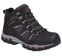 Karrimor Bodmin 4 Mid Weather Mens Walking Boots Black/Grey/Red Suede - Size 7