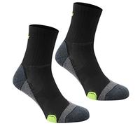 Karrimor Dri Skin 2 Pack Running Socks Mens Mens 7-11 Black/Fluo