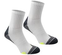 Karrimor Dri Skin 2 Pack Running Socks Mens Mens 7-11 White/Fluo