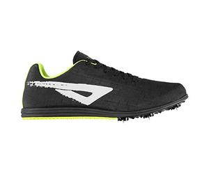 Karrimor Mens Run Spike Shoes Track Running Lace Up Padded Ankle Collar Flat Black/White UK 9 (43)
