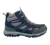 Karrimor Womens Mountain Mid Top Ladies Walking Boots Breathable Waterproof Black/Pink 7