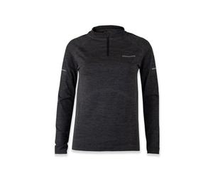 Karrimor Womens Xlite Seamless Running Quarter Zip Black Marl XS