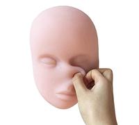 Karriter Practice Training Head Injection Model Silicone Head Facial Mannequin Training Pad for Nurse, Medical Students Teaching Supplies