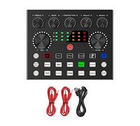 Karriter V8S Live External Sound Card Voice Changer Sound Card with Multiple for Live Recording Home KTV Voice Chat