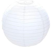 KARRMA 2 x White Paper Lampshade - Classic Bamboo Style Ribbed Paper Lantern Lamp Shade (30 CM)
