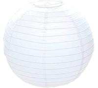 KARRMA 2 x White Paper Lampshade - Classic Bamboo Style Ribbed Paper Lantern Lamp Shade (40 CM)