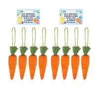 Karrma 8 x Easter Carrots (8cm) Orange Mini Carrots Hanging Pendant Easter Party Bonnet Decorations for Home Kitchen Party DIY Easter Arts & Crafts Decor, One Size