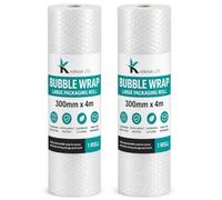 KARRMA Bubble Wrap Rolls Pack of 2 - 300mm x 4m Each
