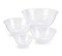 KARRMA Clear Plastic Mixing Bowl Set Pack of 4