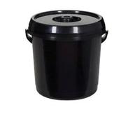 Karrma Ltd. 14 Litre Plastic Nappy Bucket With Lid Carry Handle Ideal For Multipurpose Use (BLACK)