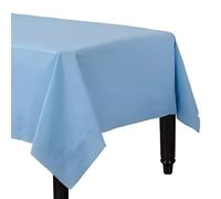 Karrma Ltd. 4 x Baby Blue Paper Table Cloth 90 x 90cm Disposable Table Cover For All Occasions Baby Shower, Wedding, Birthday, Christmas, Halloween, Easter Party Decorations