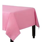 Pack of 4 Paper Disposable Table Cover - Tablecloth for Indoor or Outdoor - All Occasion Baby Shower, Wedding, Birthday, Christmas, Halloween, Easter Party Decorations 90x90cm (Baby Pink)