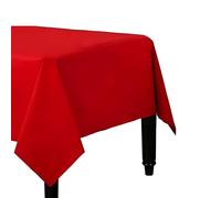 Pack of 4 Paper Disposable Table Cover - Tablecloth for Indoor or Outdoor - All Occasion Baby Shower, Wedding, Birthday, Christmas, Halloween, Easter Party Decorations 90x90cm (Red)