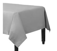 Karrma Ltd. 4 x Silver Paper Table Cloth 90 x 90cm Disposable Table Cover For All Occasions Baby Shower, Wedding, Birthday, Christmas, Halloween, Easter Party Decorations