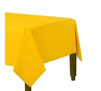 Karrma Ltd. 4 x Yellow Paper Table Cloth 90 x 90cm Disposable Table Cover For All Occasions Baby Shower, Wedding, Birthday, Christmas, Halloween, Easter Party Decorations