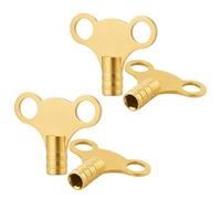 Karrma Ltd. Brass Radiator Bleed Key Pack of 4 - Universal Radiator Bleeding Key for Central Heating, Radiator Air Vent & Valve Release Tool - Durable Brass Radiator Key