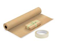 Karrma Ltd. - Brown Kraft Gift Wrapping Paper Roll | 90gsm | Size 25m X 44cm | Recyclable | Perfect for Gift Wrapping Parcel Packing Arts & Craft Christmas Birthday Wedding Decoration