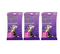 Karrma Ltd Scented Cat Litter Liners, 48 Pack, (30CM x 70CM) Fits Small-Medium Cat Litter Boxes, Leakproof, Odor Control, Easy Disposal, Strong and Durable - White