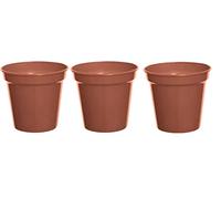 Karrma Ltd. Garden Pots 15cm - Terracotta Plant Pots for Indoor & Outdoor Use, Easy to Use, Surface Protection for Household Plants - Pack of 3