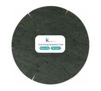 Karrma Ltd. Jute Hanging Basket Liner 16 inch Pack of 5 Natural Biodegradable Planter Liners for Hanging Baskets & Planters