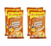 Karrma Ltd. Laminate and Wood Floor Wipes, Lemon Fresh, 4 x 24 Jumbo Wipes (96 Total), Extra Strong, Clean & Shine