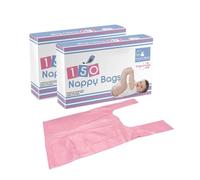 Karrma Ltd. Nappy Bags 300 Pack (2×150) - Scented Disposable Nappy Sacks with Tie Handles, Leak-Proof Bulk Pack for Hygienic Disposal at Home, Travel & Pets