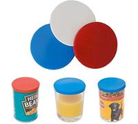 Karrma Ltd. Pet Food Can Covers | Set of 3 Assorted Colours Cat Dog Food Can Covers BPA Free Storage Cat Dog Pet Food Tin Lids Reusable Standard Size Fits All