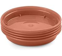 Karrma Ltd. Saucer For Garden Pot Durable - Easy To Use - Trays for Indoor/Outdoor Plants - Surface Protection for Household Plants (7.5cm-10cm Saucer - Set of 5, Terracotta)