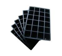 Karrma Ltd. Seedling Tray - Garden Care Seed Tray Inserts -24 Cells of 6 Tray - 144 Cell | Seedling Starter Tray | Root Trainers | Germination Trays With Drain Holes,Black