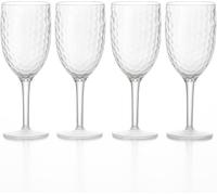 Karrma Ltd. ZOPPER Plastic Wine Glasses Reusable Set of 4 Large
