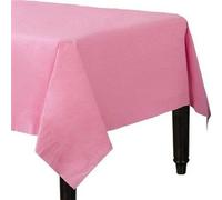 Pack of 4 Paper Disposable Table Cover - Tablecloth for Indoor or Outdoor - All Occasion Baby Shower, Wedding, Birthday, Christmas, Halloween, Easter Party Decorations 90x90cm (Baby Pink)