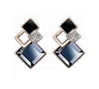 KARRMAS Copper Italian Designer Collection Drop Earrings for Women in Blue