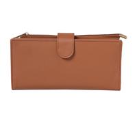 Karrmas Women's Clutch Wallet | Two-Fold Design | Premium Vegan Leather | Holds Up to 10 Cards & 1 ID Slot | 2 Note Compartments & 1 Coin Pocket | Magnetic Closure | Tan