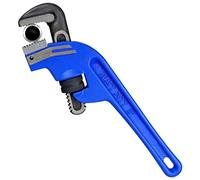 KARRYTON 8 Inch End Pipe Wrench, Jaw Opening 1.5"/38mm Adjustable Cast Iron offset Handle Plumbing Wrench, Perfect Plumbers Tool for Oil Field, Plumbing, Auto Repair, Construction and Mechanics