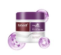 Karseell Purple Hair Mask 100ml, Neutralizes Brass & Yellow Tones Deep Conditioner Treatment for Light Blonde, Platinum, Silver Hair