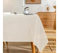 Karseteli Decoration Kitchen Dining Room Linen Textured Table Cloth,Mexican Fiesta - 60 x 84 Inch - Stain and Wrinkle Resistant Washable Polyester Table Cloth,Natural