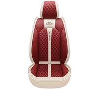 Karstry Universal Car Seat Covers Waterproof Leather Full Set, To Fit Most Cars, Side Airbag Compatible, Can Protect Front and Rear Seats, Red